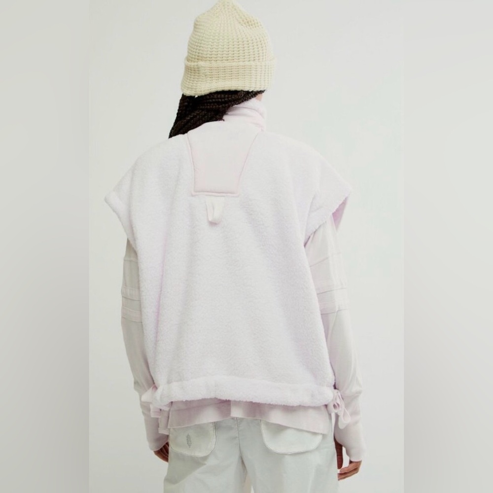 ❗️Sold❗️Free People FP MOVEMENT Scout It Out Fleece Vest Rose Wash Ovrszd S NWT - Picture 4 of 14